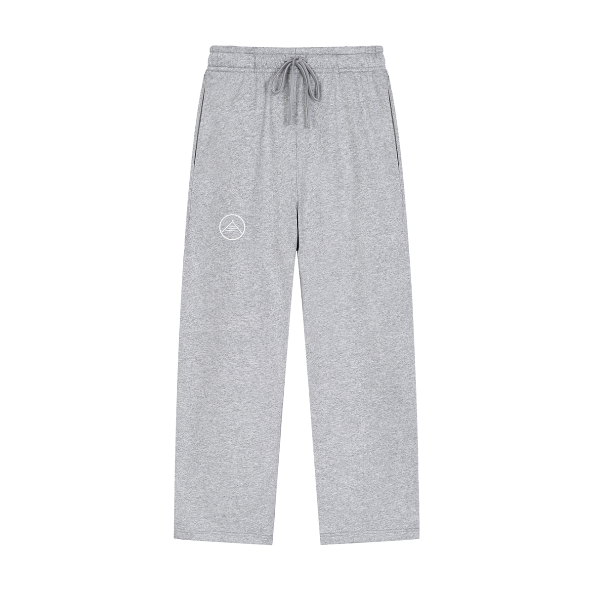 Solid Color Straight-Leg Sweatpants