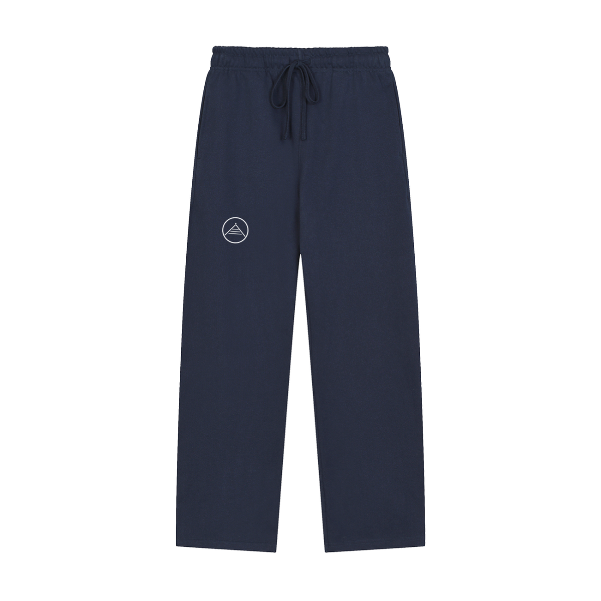 Solid Color Straight-Leg Sweatpants