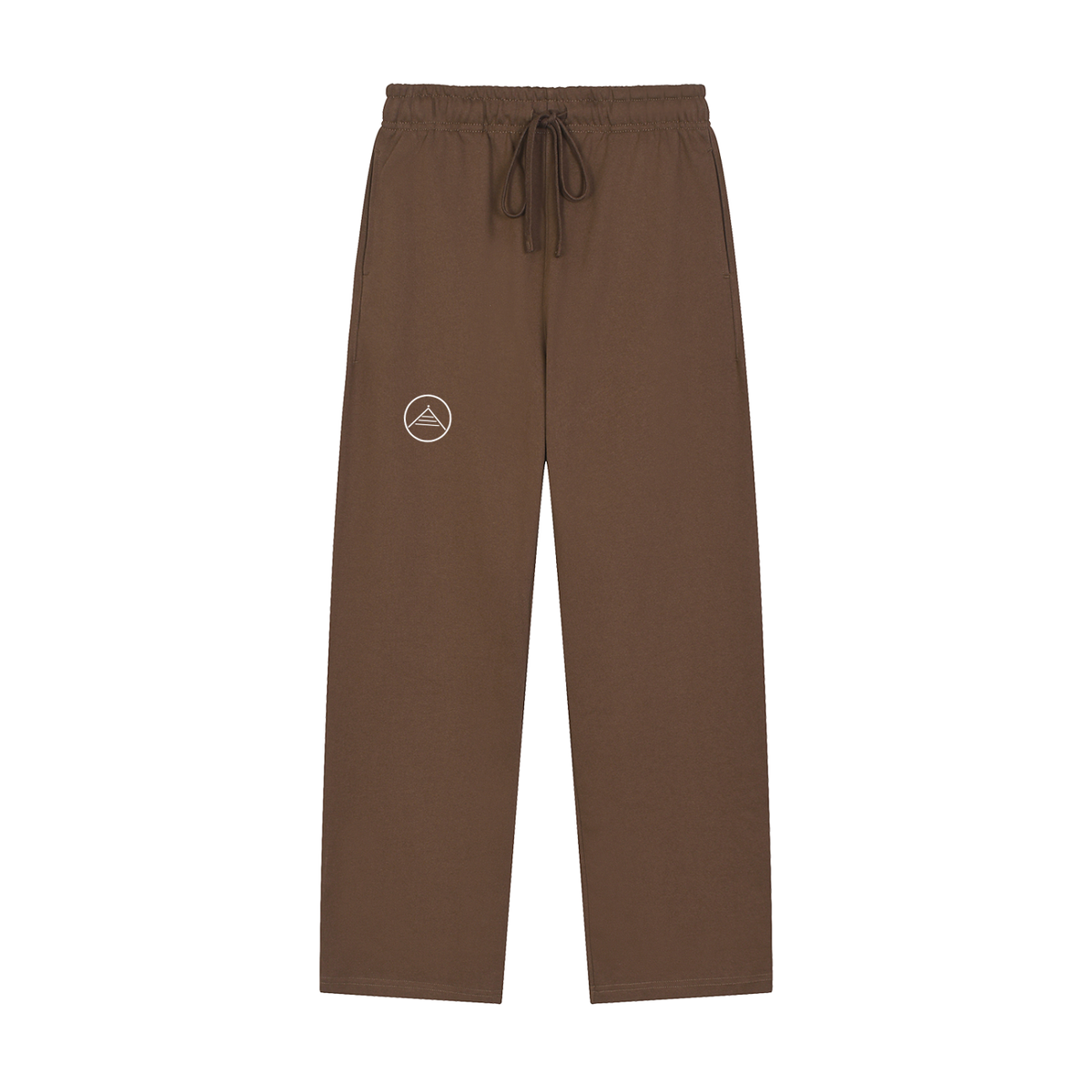 Solid Color Straight-Leg Sweatpants