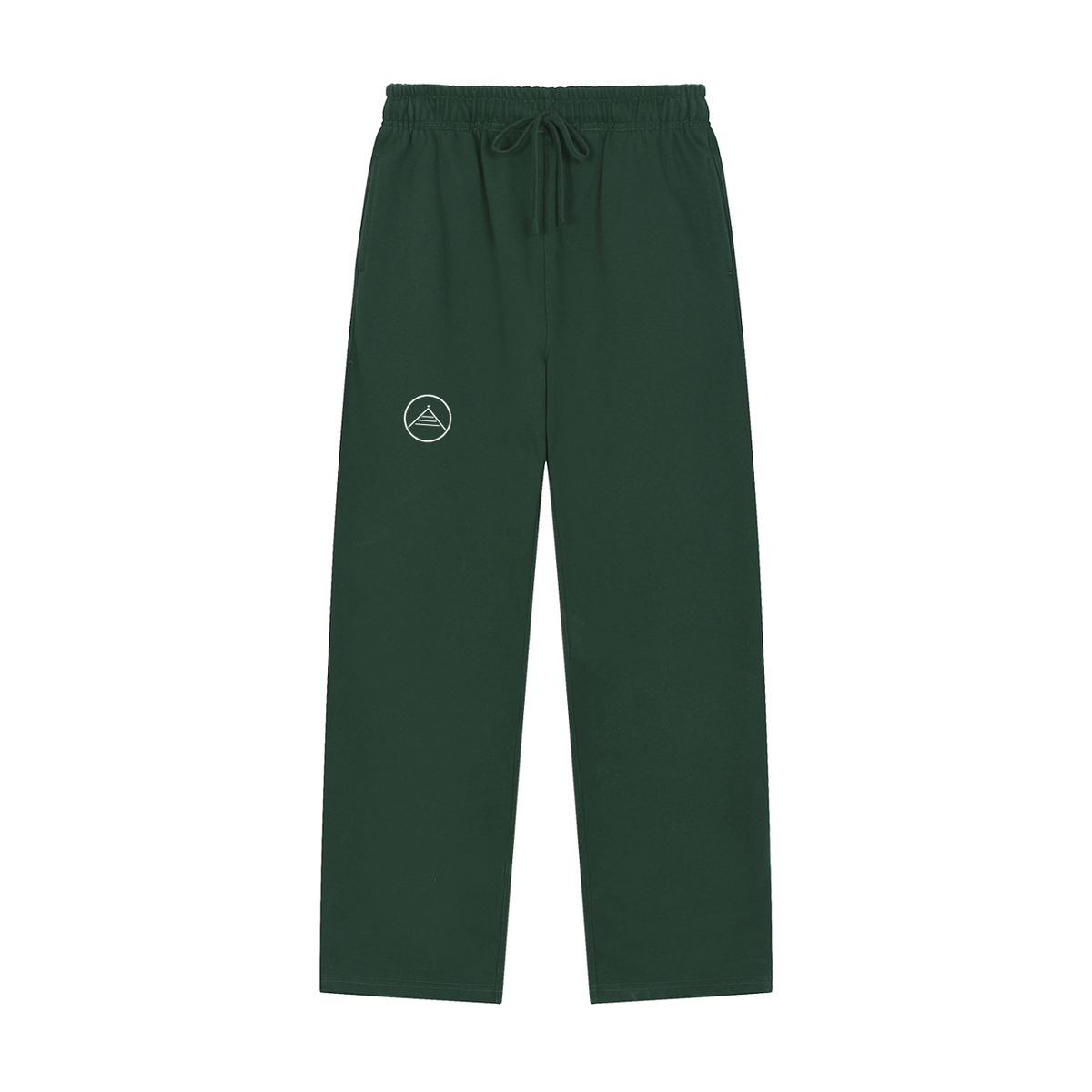 Solid Color Straight-Leg Sweatpants