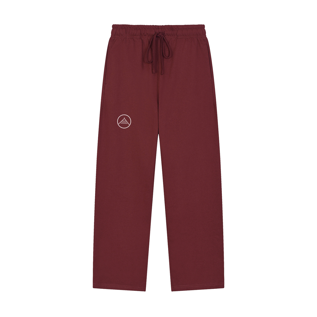 Solid Color Straight-Leg Sweatpants