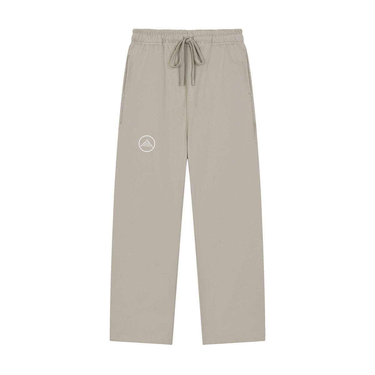Solid Color Straight-Leg Sweatpants